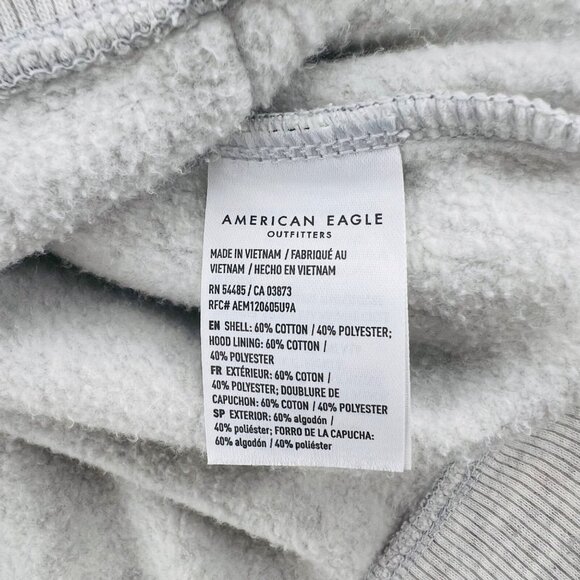 American Eagle Women's size Medium Sweatshirt Hoodie Zebra Gray Ahhh-mazingly so - Picture 3 of 5